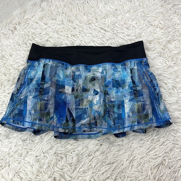 lululemon athletica Pants - Lululemon Pace Rival Skirt (Regular) *No Panels Sun Dazed Multi Blue Super Dark